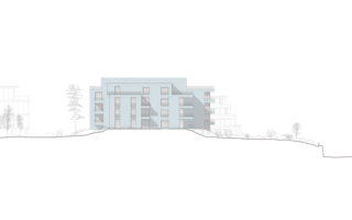 West elevation Ansicht West Alte Landstrasse Männedorf, Fischer Architekten AG